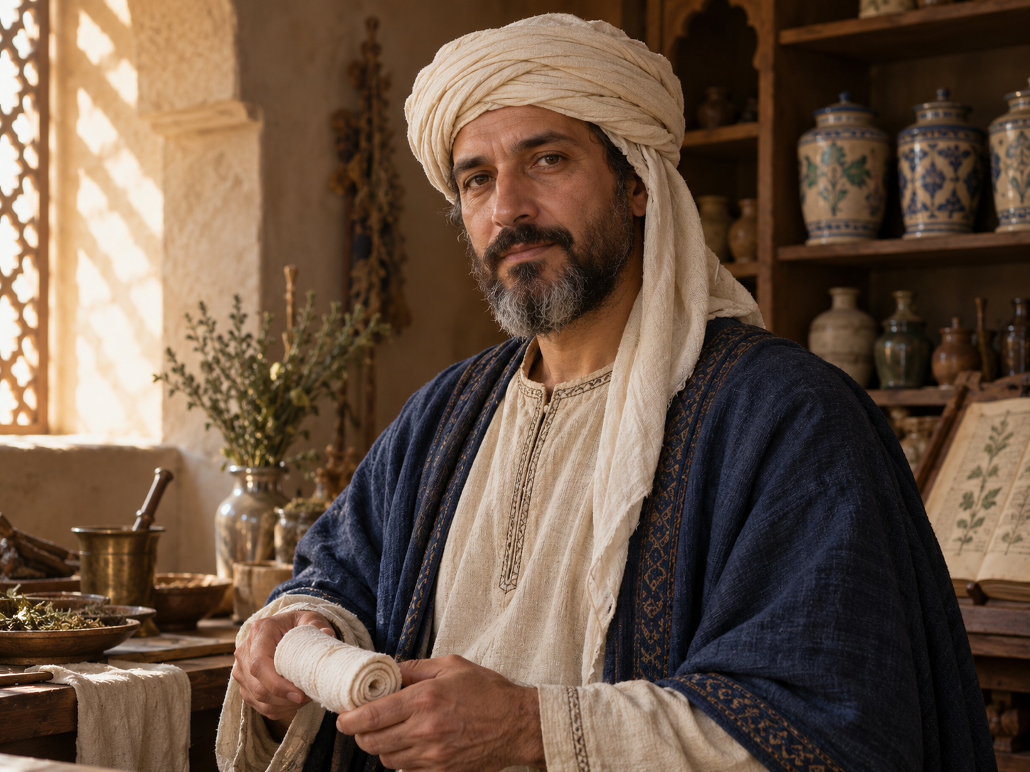 Iberian medieval physician portrait