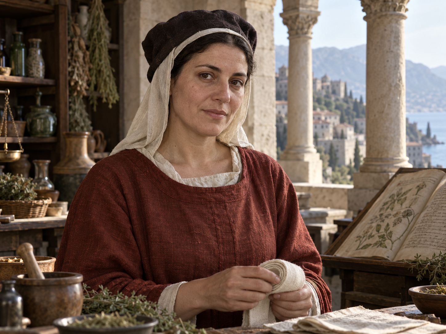 Italian medieval physician portrait