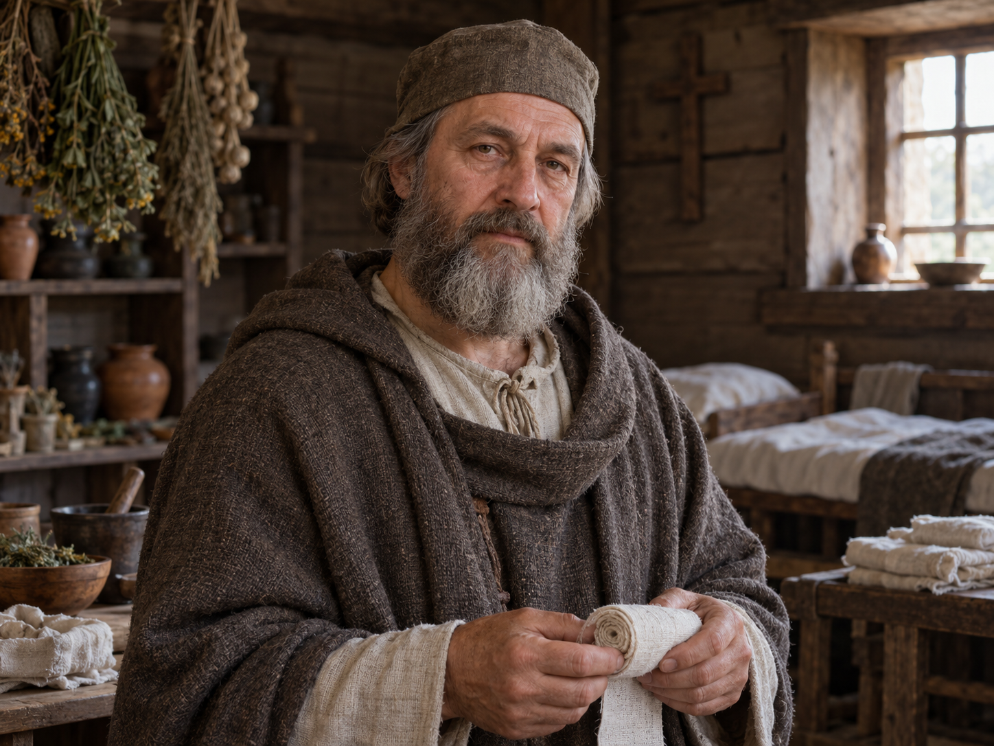 Rus medieval physician portrait
